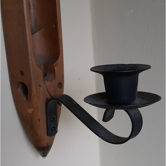 Shambow shuttle company Antique weaving loom candle holder vintage candlestick - Picture 2 of 7